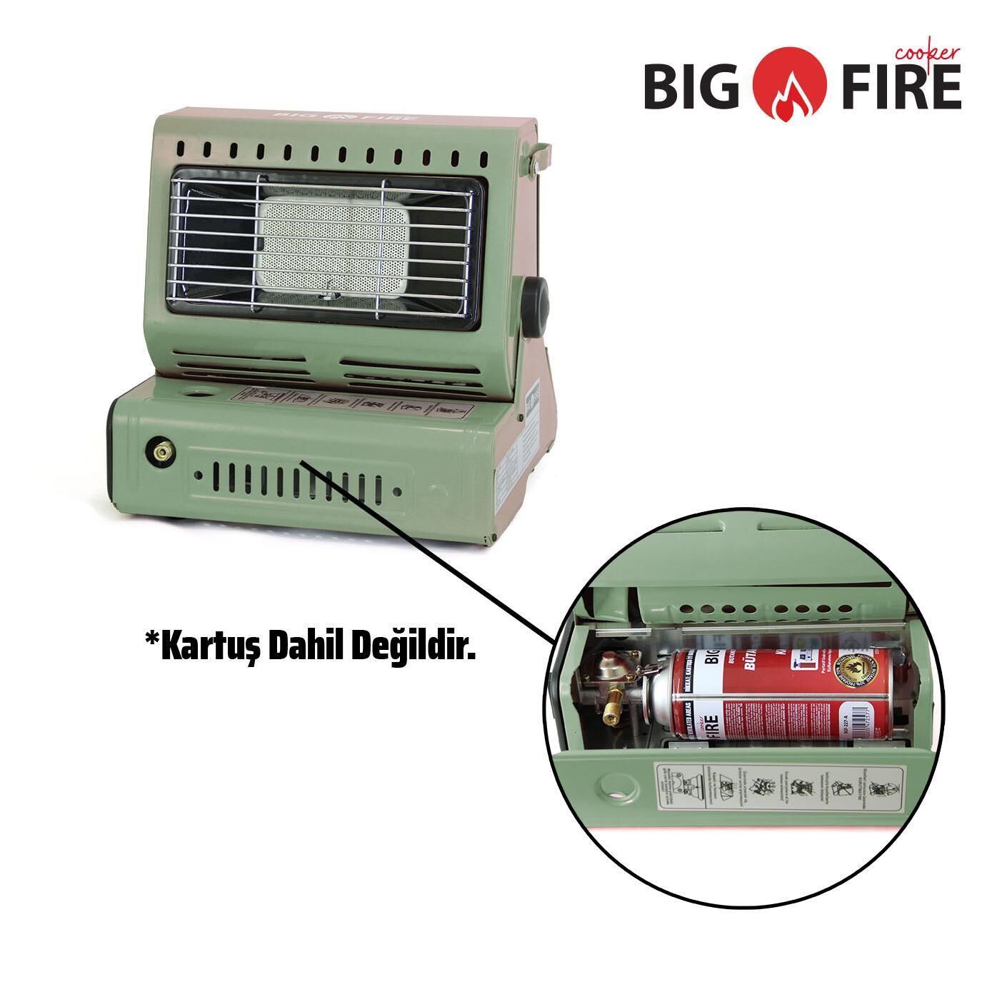 BIG FIRE Maxi Portatif Kamp Sobası Yeşil