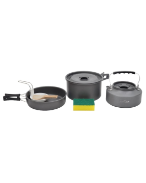 NURGAZ Kamp Tencere Tava Çaydanlık Seti