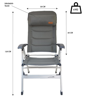 NURGAZ  Campout 4 Mevsim Şezlong Sandalye