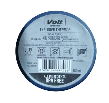 VOIT Explorer Termos Mavi 650ML