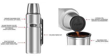 THERMOS SK2010 Termos 1.20 Litre Matte (Metalik Gri)