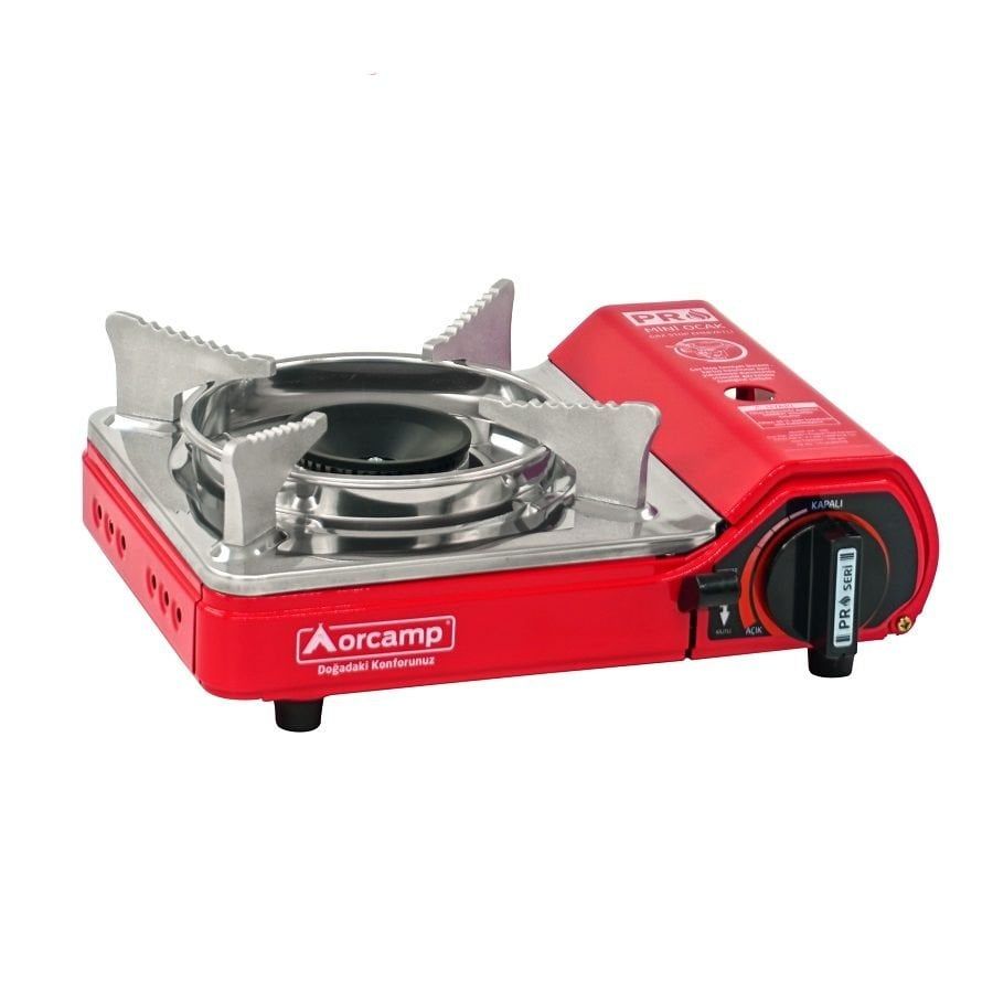 ORCAMP Mini Çantalı Kamp Ocağı Kırmızı