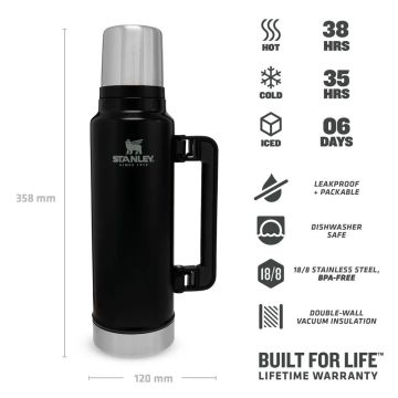 STANLEY Classic Vacuum Bottle Termos 1.4 lt Siyah