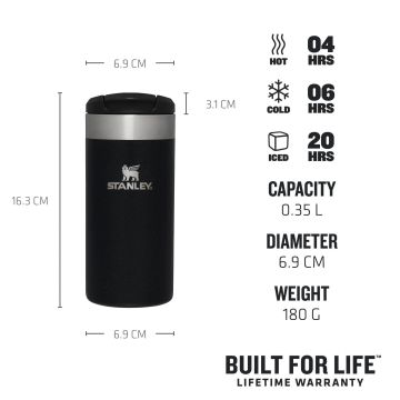STANLEY The AeroLight Transit Termos Mug 0.35 Siyah Termos