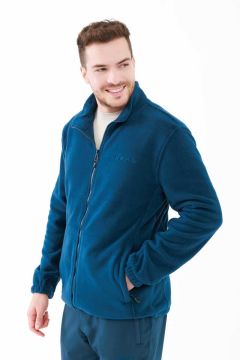2AS SAKA Tam fermuarlı Erkek Polar Sweatshirt Lacivert