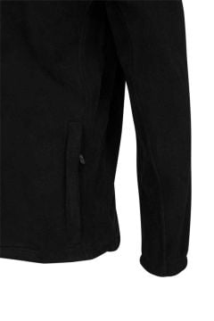 2AS SAKA Tam fermuarlı Erkek Polar Sweatshirt Siyah