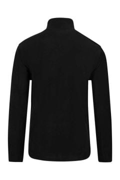 2AS SAKA Tam fermuarlı Erkek Polar Sweatshirt Siyah