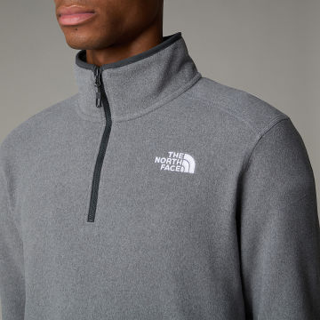 THE NORTH FACE Glacier Yarım Fermuarlı Polar Erkek Gri