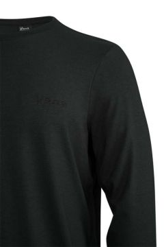 2AS Vernon Uzun Kollu Viloft Erkek T-Shirt Siyah