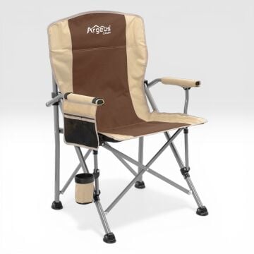 Argeus Rustic Katlanabilir Kamp Sandalyesi - Kahve/Kum