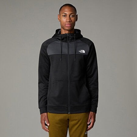 THE NORTH FACE Reaxion Tam Fermuarlı Kapüşonlu Erkek Polar Siyah