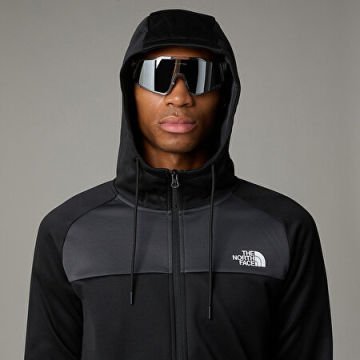 THE NORTH FACE Reaxion Tam Fermuarlı Kapüşonlu Erkek Polar Siyah