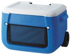 COLEMAN Poly-Lite Wheeled Mesh 50 QT Tekerlekli Soğutucu Buzluk 47.3 Lt