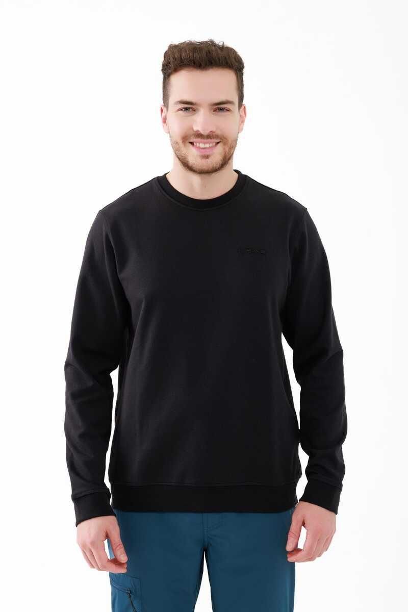 2AS Orlando Sıfır Yaka Interlock Sweatshirt Siyah