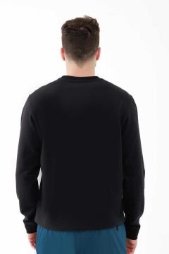 2AS Orlando Sıfır Yaka Interlock Sweatshirt Siyah