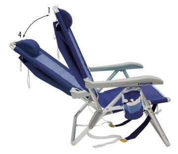 GCI OUTDOOR Backpack Beach Chair™ 4 Kademeli Katlanır Kamp Sandalyesi