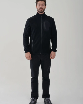 EXUMA Erkek Tam Fermuarlı Polar Siyah