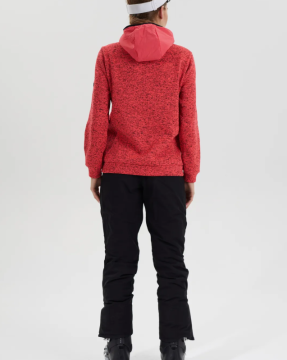 EXUMA Kapüşonlu Tam Fermuarlı Kadın Sweatshirt Pembe