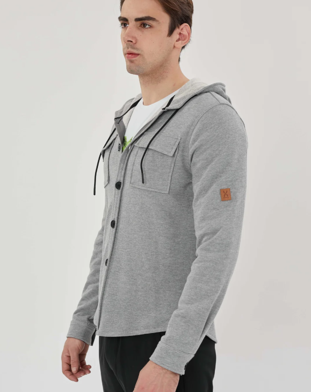 EXUMA Triko Gömlek Erkek Gri