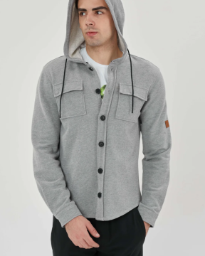 EXUMA Triko Gömlek Erkek Gri