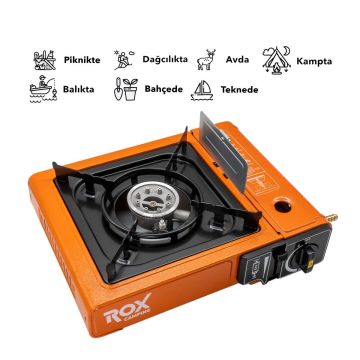 ROX Camping Portatif Kamp Ocağı Turuncu