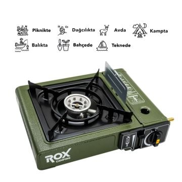 ROX Camping Portatif Kamp Ocağı Haki