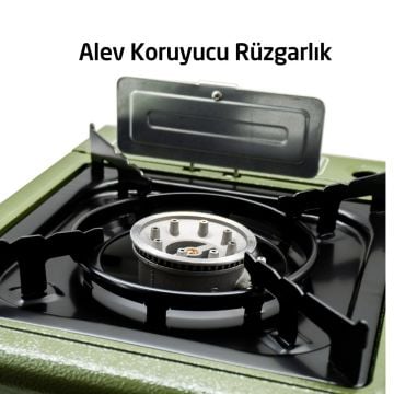 ROX Camping Portatif Kamp Ocağı Haki