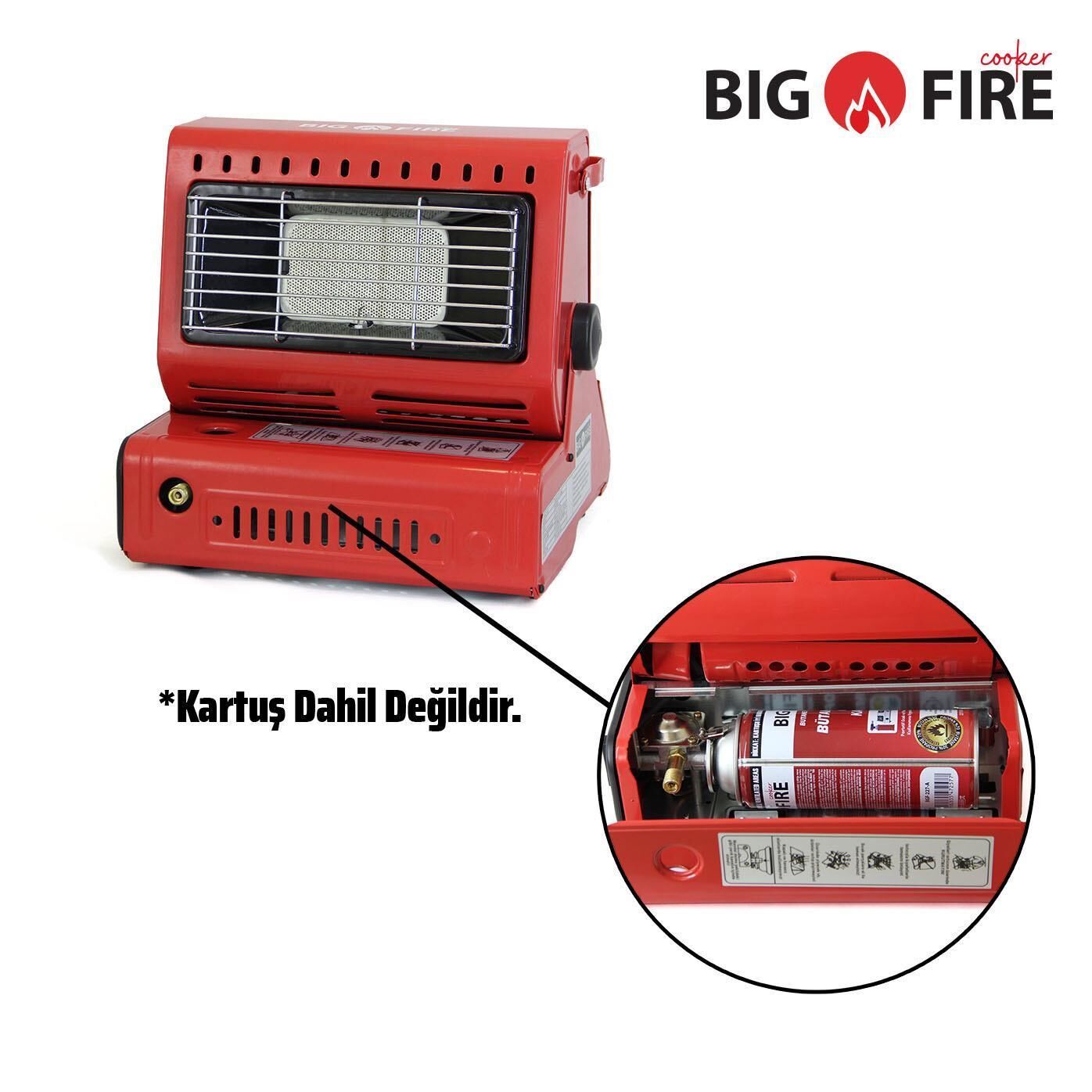 BIG FIRE Maxi Portatif Kamp Sobası Kırmızı
