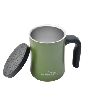 NURGAZ Campout Çift Katmanlı Termos Kupa Yeşil