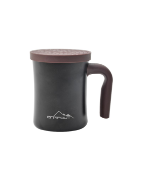 NURGAZ Campout Çift Katmanlı Termos Kupa Siyah