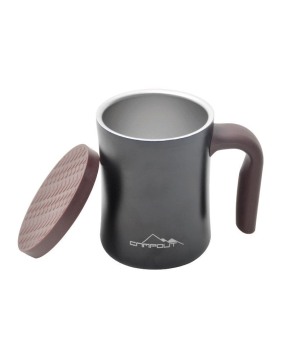 NURGAZ Campout Çift Katmanlı Termos Kupa Siyah