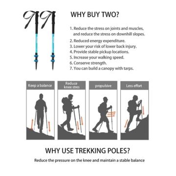 NATUREHIKE Alüminyum Trekking Baton 120CM Altın