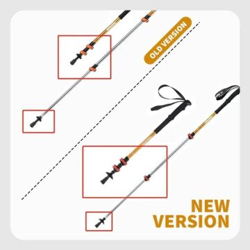 NATUREHIKE Alüminyum Trekking Baton 120CM Altın