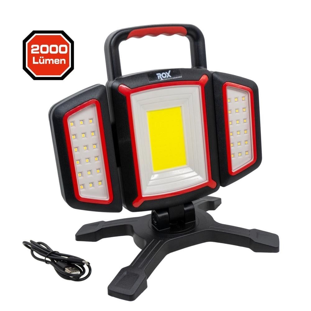 ROX Şarjlı Açı Ayarlı Projektör Çalışma Led Feneri 2000 Lümen