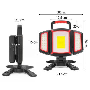 ROX Şarjlı Açı Ayarlı Projektör Çalışma Led Feneri 2000 Lümen