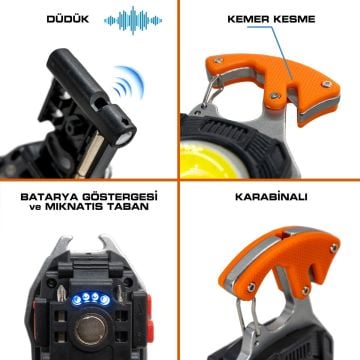 ROX Outdoor Çakmak Fonksiyonlu Kamp Feneri 500 Lümen