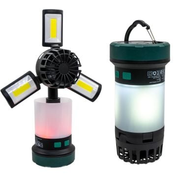 ROX Şarjlı Çok Fonksiyonlu Fanlı Outdoor Kamp Feneri 350 Lümen (153ROX0218)