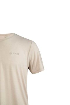 2AS Winson Erkek Viloft Sıfır Yaka T-Shirt Bej