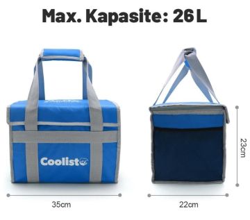 COOLIST Katlanır Termos Çanta 26 Litre Mavi
