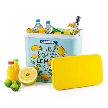 COOLIST CLB30LM 3 Adet 400 Gr Buz Kaseti + 30 Litre Limon Desenli Buzluk