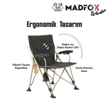 MADFOX Warden Katlanır Kamp Sandalyesi Haki