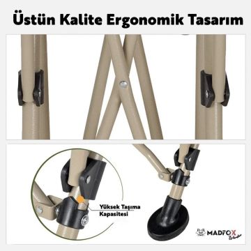 MADFOX Warden Katlanır Kamp Sandalyesi Haki