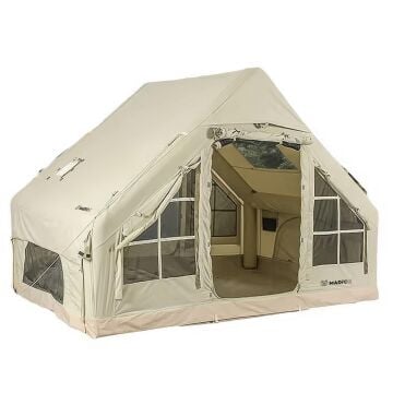 Madfox Bigless Glamping Cotton Inflatable Şişme Çadır [Baca Çıkışlı]