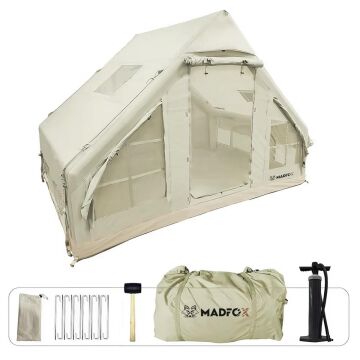 Madfox Bigless Glamping Cotton Inflatable Şişme Çadır [Baca Çıkışlı]