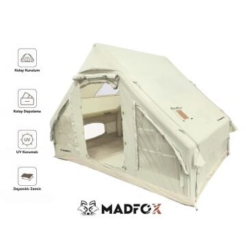 Madfox Bigless Glamping Cotton Inflatable Şişme Çadır [Baca Çıkışlı]