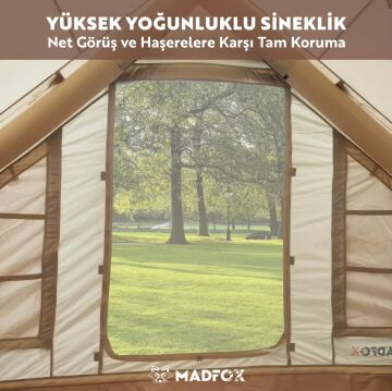 Madfox Bigless Glamping Cotton Inflatable Şişme Çadır [Baca Çıkışlı]